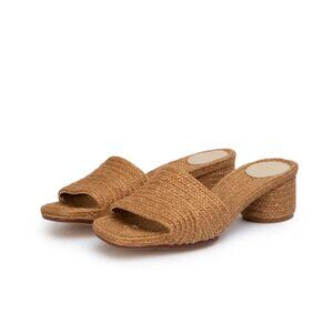 BALTARINI - ARIA-STYLE TAN JUTE SANDALS BY BALATRINI, SPAIN - SIZE 9